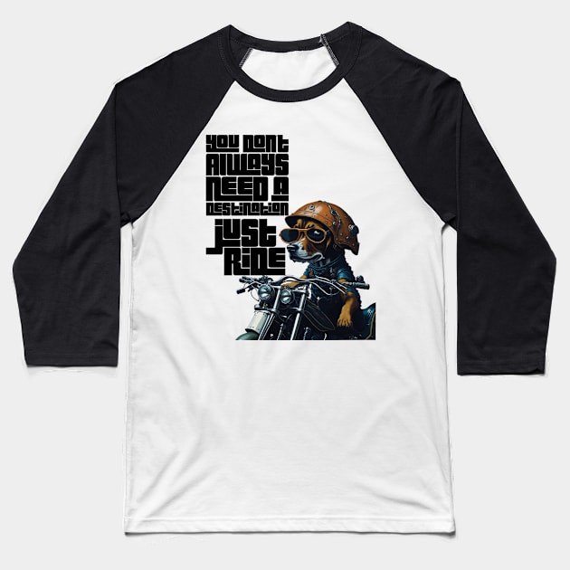 just ride Baseball T-Shirt by Conqcreate Design